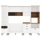 Cozinha Completa Iluminata 7 Portas 5 Gavetas Branco/ébano -