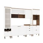 Cozinha Completa Iluminata 7 Portas 5 Gavetas Branco/ébano -