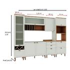 Cozinha Completa Iluminata 7 Portas 5 Gavetas Mint/ébano - Ge