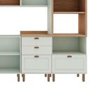 Cozinha Completa Iluminata 7 Portas 5 Gavetas Mint/ébano - Ge