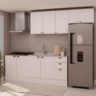 Cozinha Completa Iluminata 8 Portas 3 Gavetas 100% Mdf Branco