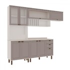 Cozinha Completa Iluminata 8 Portas 3 Gavetas 100% Mdf Com Vi