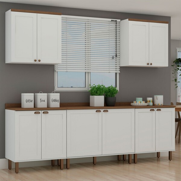 Cozinha Completa Iluminata 9 Portas 1 Gaveta Branco/ébano - G