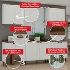 Cozinha Completa Iluminata 9 Portas 1 Gaveta Branco/ébano - G