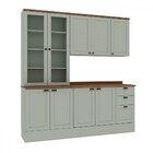 Cozinha Completa Iluminata 9 Portas 3 Gavetas 100% Mdf Com Vi