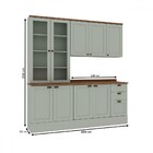 Cozinha Completa Iluminata 9 Portas 3 Gavetas 100% Mdf Com Vi