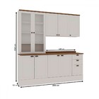 Cozinha Completa Iluminata 9 Portas 3 Gavetas 100% Mdf Com Vi