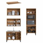 Cozinha Completa Jequitibá 9 Portas 3 Gavetas Montana/fumê -