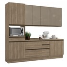 Cozinha Completa Júlia 12 Portas 5 Gavetas Nogal - Kappesberg