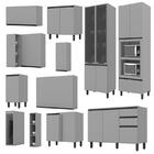 Cozinha Completa Ketlin 12 Peças Com Cristaleira E Torre Quen