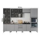 Cozinha Completa Ketlin 6 Peças Com Cristaleira - Móveis Henn