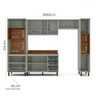 Cozinha Completa Koya 10 Portas 4 Gavetas 40250043 Verde Oliv