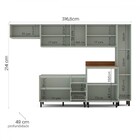 Cozinha Completa Koya 12 Portas 3 Gavetas 40250032 Verde Oliv