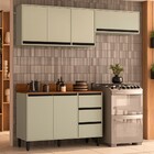 Cozinha Completa Koya 6 Portas 3 Gavetas 40250039 Verde Oliva