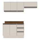 Cozinha Completa Koya 6 Portas 3 Gavetas Branco/creme - Polit