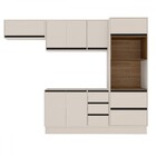 Cozinha Completa Koya 8 Portas 4 Gavetas Creme - Politorno