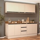 Cozinha Completa Koya 9 Portas 3 Gavetas Creme - Politorno