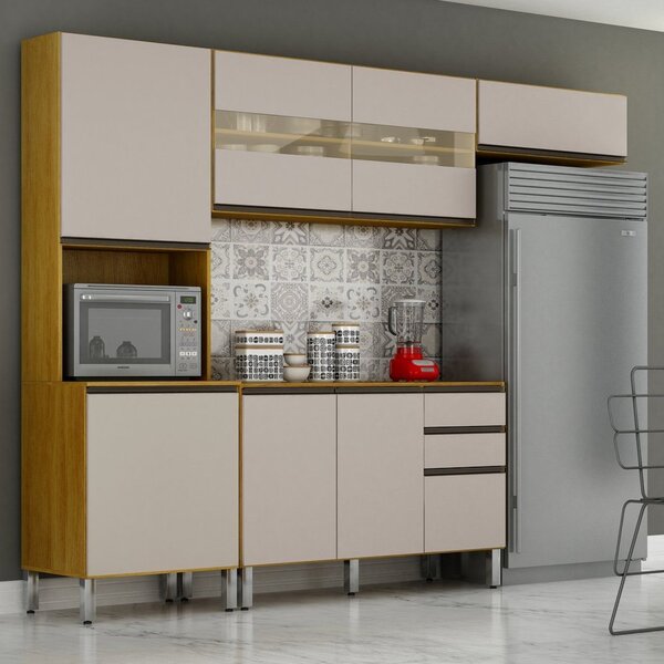 Cozinha Completa Lara Chf Móveis Cinamomo/off White