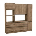 Cozinha Completa Laura 7 Portas 7 Gavetas Nogal - Kappesberg