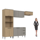 Cozinha Completa Lavínia 9 Portas 3 Gavetas Imperial/fume - J