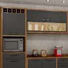 Cozinha Completa Leticia 10 Portas 4 Gavetas Carvalho/grafite