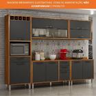 Cozinha Completa Leticia 10 Portas 4 Gavetas Carvalho/grafite