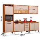 Cozinha Completa Leticia 10 Portas 4 Gavetas Carvalho/off Whi