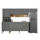 Cozinha Completa Line 9 Portas 1 Gaveta Gris/freijo - Kits Pa