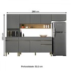 Cozinha Completa Line 9 Portas 1 Gaveta Gris/freijo - Kits Pa