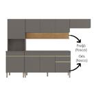 Cozinha Completa Line 9 Portas 1 Gaveta Gris/freijo - Kits Pa