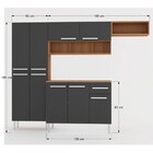 Cozinha Completa Livia 9 Portas 1 Gaveta Teka/grafite - Panor