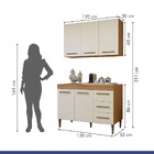 Cozinha Completa Londrina 5 Portas 3 Gavetas Kaiki Móveis