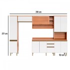 Cozinha Completa Macadâmia 10 Portas 3 Gavetas Freijó/branco