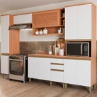 Cozinha Completa Macadâmia 10 Portas 3 Gavetas Freijó/branco