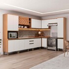 Cozinha Completa Macadamia 19 Portas 3 Gavetas 914482 Freijó/