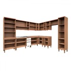 Cozinha Completa Macadamia 19 Portas 3 Gavetas 914482 Freijó/