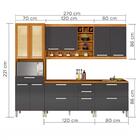 Cozinha Completa Madeira Nesher Burguesa Freijó E Grafite