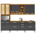 Cozinha Completa Madeira Nesher Burguesa Freijó E Grafite