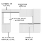 Cozinha Completa Madesa 100% Mdf Acordes 2 Gavetas 11 Portas