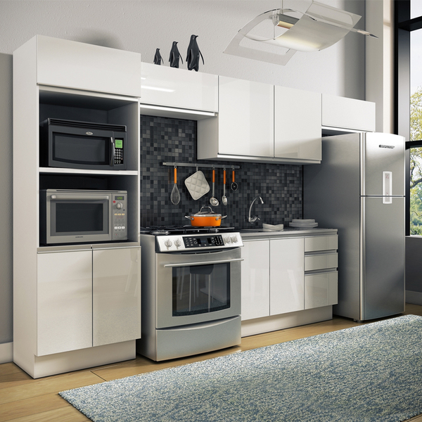 Cozinha Completa Madesa 100% Mdf Acordes Com Armário E Balcão