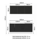 Cozinha Completa Madesa Agata 180001 Com Armário E Balcão (se
