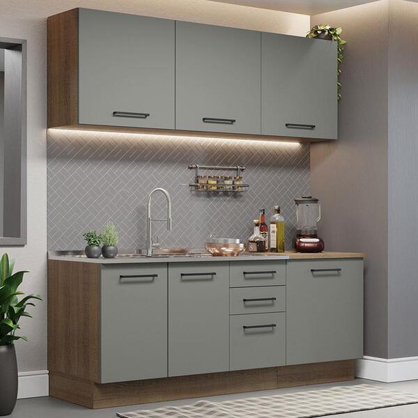 Cozinha Completa Madesa Agata 180001 Com Armário E Balcão (se