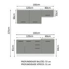 Cozinha Completa Madesa Agata 180003 Com Armário E Balcão (se