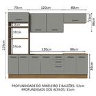 Cozinha Completa Madesa Agata 270001 Com Armário E Balcão (se
