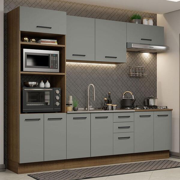 Cozinha Completa Madesa Agata 270001 Com Armário E Balcão (se