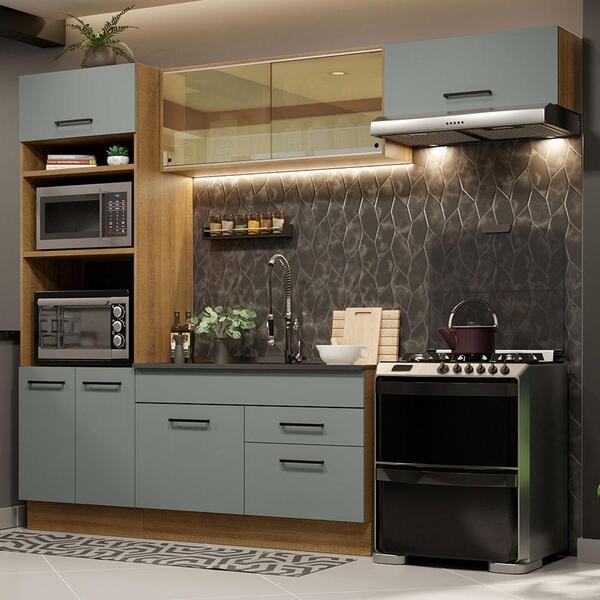 Cozinha Completa Madesa Agata 270004 Com Armário E Balcão (se