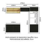 Cozinha Completa Madesa Agata 270005 Com Armário E Balcão (se