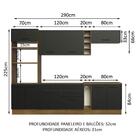 Cozinha Completa Madesa Agata 290001 Com Armário E Balcão (se