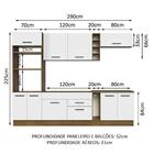 Cozinha Completa Madesa Agata 290001 Com Armário E Balcão (se