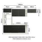 Cozinha Completa Madesa Agata 290002 Com Armário E Balcão (se